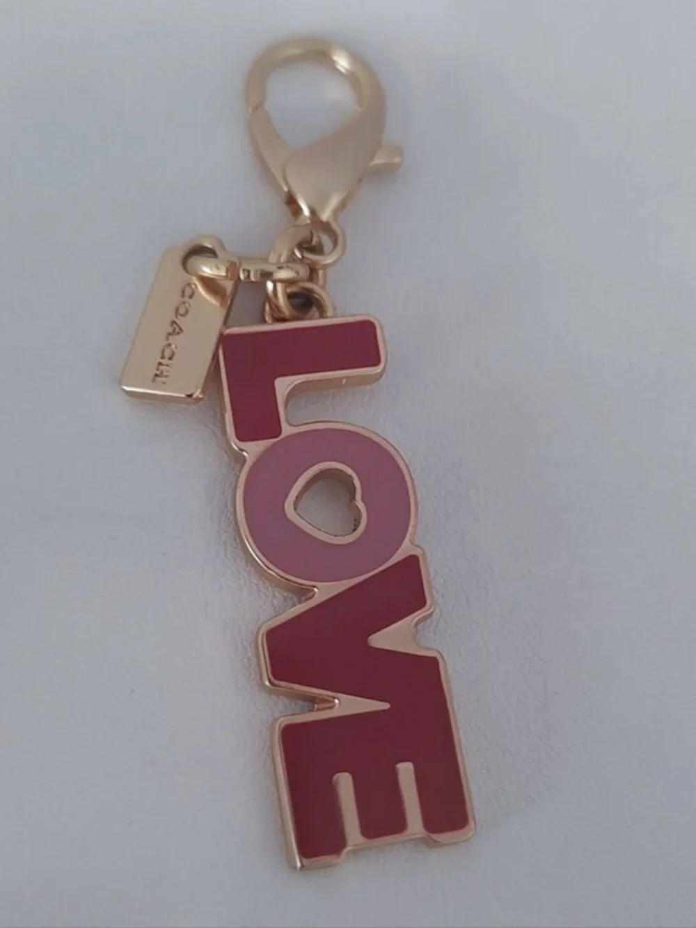 Coach LOVE goldtone mini charm NEW